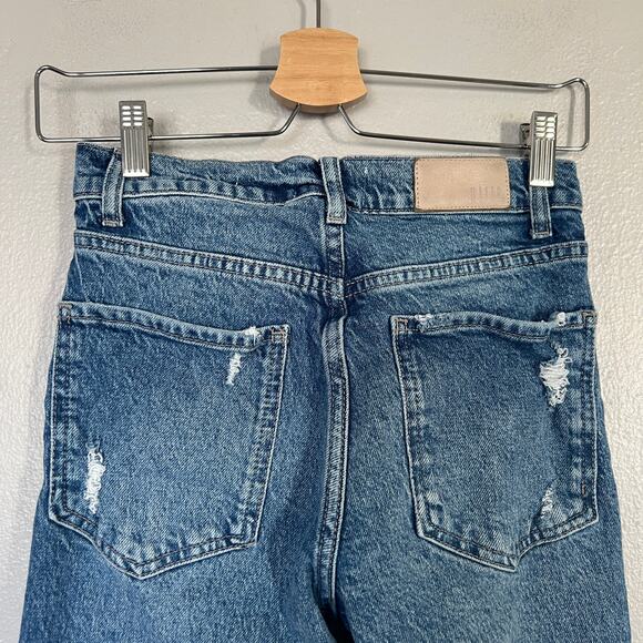 Rails Blue Melrose Distressed Medium Wash Straight Leg Jeans Women Size 25 Blue - Picture 6 of 12